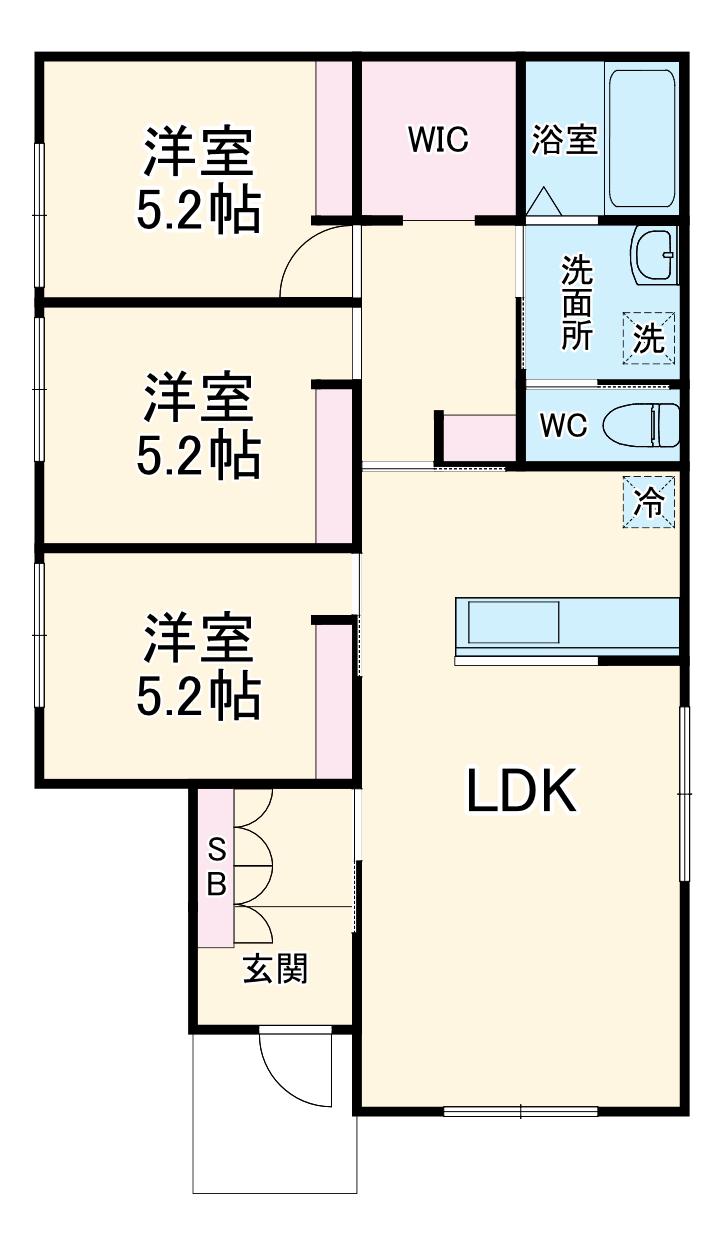 京浜東北・根岸線 与野駅 徒歩26分 1階建 築1年(3LDK)の間取り写真