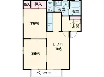 SLハイツ(2LDK/1階)の間取り写真