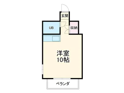 YKビル(ワンルーム/2階)の間取り写真