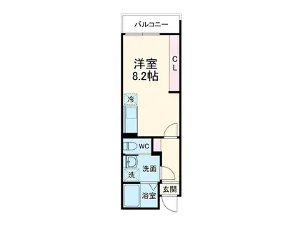 リブレメゾン曽根Ⅰ(ワンルーム/2階)の間取り写真