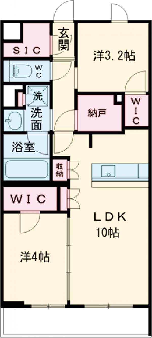 LA PERLA JIYUGAOKAⅡ(2LDK/-1階)の間取り写真