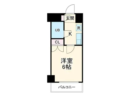 セザール名古屋(1K/2階)の間取り写真