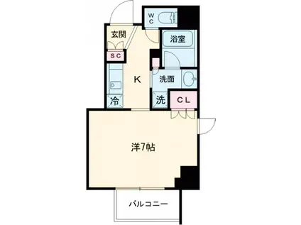 クロスレジデンス六義園(1K/5階)の間取り写真