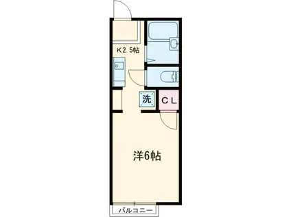 リバーハイム(1K/1階)の間取り写真