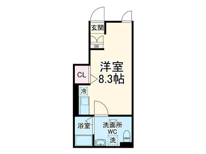 MQUARTO梅郷(ワンルーム/1階)の間取り写真