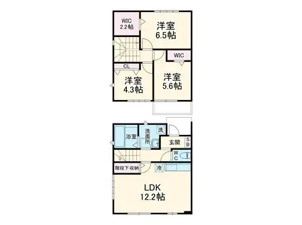 イリザスィヨン本鵠沼(3LDK)の間取り写真
