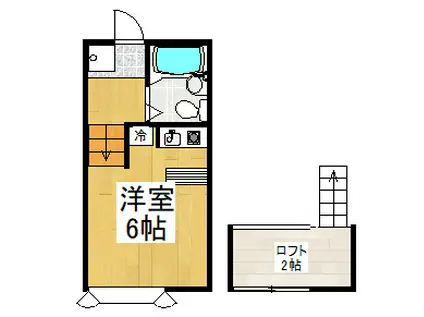 ヒルトップ麻生(ワンルーム/1階)の間取り写真
