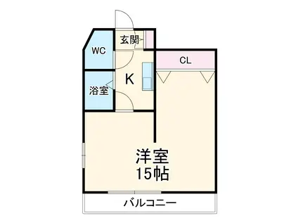 メゾンド瀬川公園(1K/3階)の間取り写真
