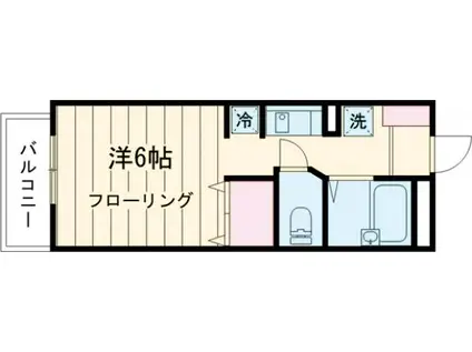 VILLA浜田山(1K/1階)の間取り写真