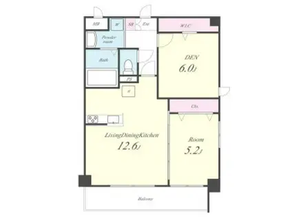 ヴィラアクシス(2LDK/1階)の間取り写真