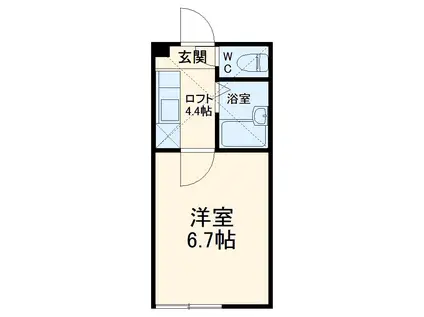 グランドソレイユ(1K/2階)の間取り写真