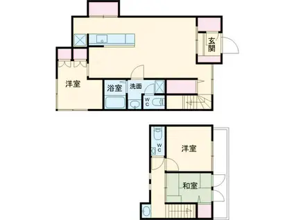 東京都荒川線 東尾久三丁目駅 徒歩5分 2階建 築71年(3LDK)の間取り写真