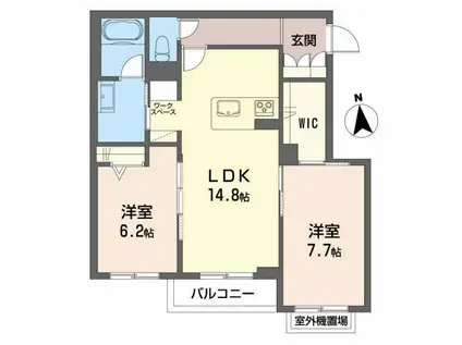 RELAFORT寿町(2LDK/3階)の間取り写真