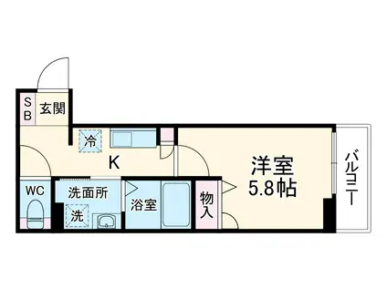 コーポさいさき(1K/3階)の間取り写真