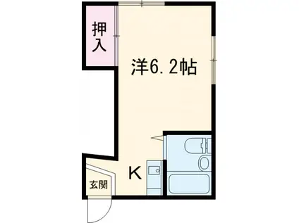 コーポ深町(ワンルーム/1階)の間取り写真