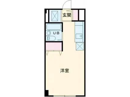 エステートピア黒沢(ワンルーム/2階)の間取り写真