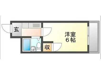 IL SOLE十三(1K/6階)の間取り写真