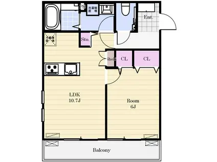 REGARO青葉の森(1LDK/3階)の間取り写真