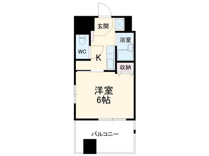 SSビル(1K/2階)の間取り写真