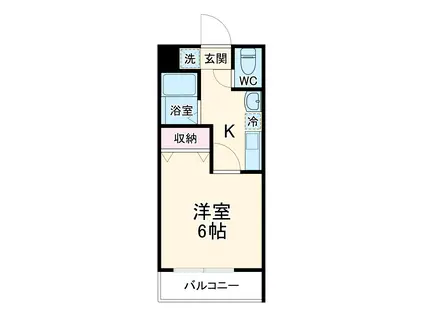 フィユフラッツ佐倉(1K/2階)の間取り写真