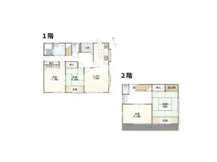 小田急電鉄小田原線 秦野駅 徒歩25分 2階建 築32年(4LDK)の間取り写真