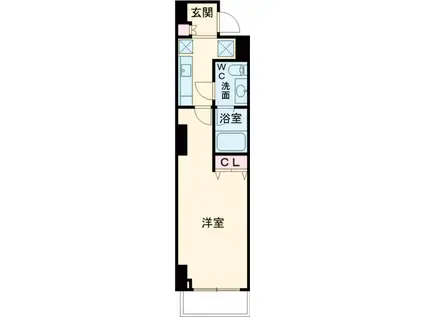 西葛西TKビル(1K/3階)の間取り写真