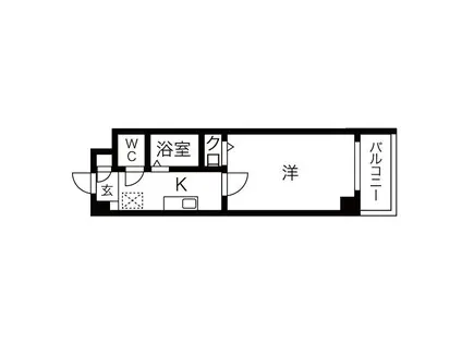 アンフィニM(1K/5階)の間取り写真