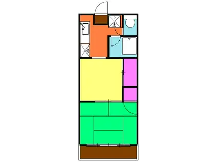 ファーストクラス大和中央(2K/1階)の間取り写真