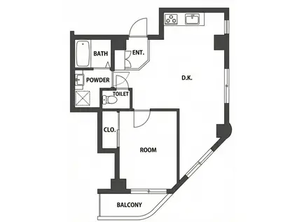 小池ビル(1DK/5階)の間取り写真