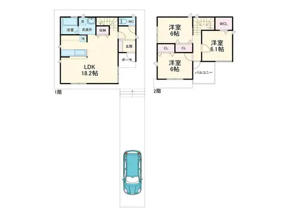 阪急電鉄千里線 千里山駅 徒歩22分 2階建 新築(3LDK)の間取り写真