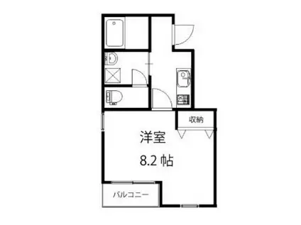 登栄会館ビル(1K/2階)の間取り写真