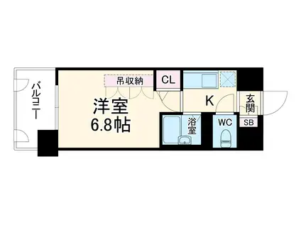 デリード烏丸西(1K/10階)の間取り写真