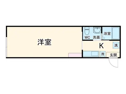 サンクトスコート五条室町(1K/4階)の間取り写真