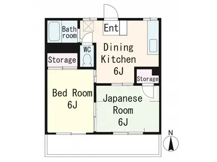 第二フラワーハイツ(2DK/2階)の間取り写真