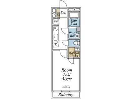 リブリ・八王子市台町(1K/1階)の間取り写真