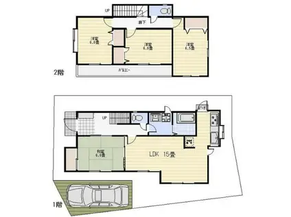 小田急電鉄小田原線 玉川学園前駅 徒歩16分 2階建 築26年(4LDK)の間取り写真