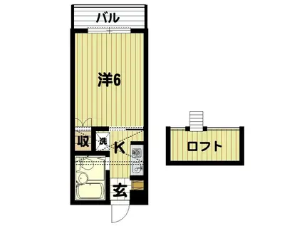 シエル戸塚(1K/3階)の間取り写真