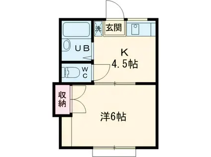 コーポ美映Ⅰ(1K/1階)の間取り写真