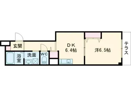 アクシス西京極(1DK/3階)の間取り写真