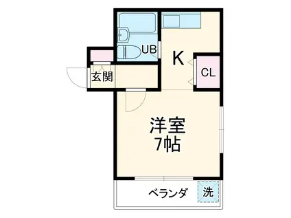 マ・メゾン豊前(1K/2階)の間取り写真