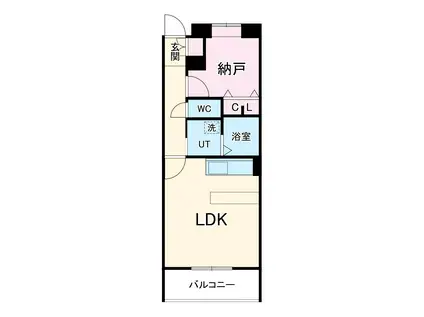 グラン スイートアイ(1LDK/1階)の間取り写真