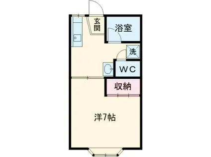 グリーンコーポラスD(1K/2階)の間取り写真