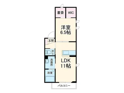 シャルマン湘南Ⅱ(1LDK/1階)の間取り写真