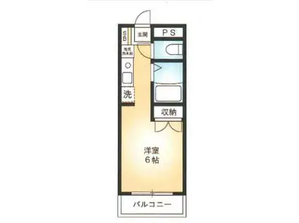 リライアンス八王子6(ワンルーム/1階)の間取り写真