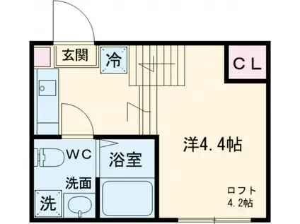 FLATAVENUEKOIWA(ワンルーム/1階)の間取り写真
