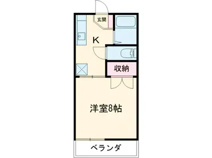 シュロス比呂美A(1K/2階)の間取り写真