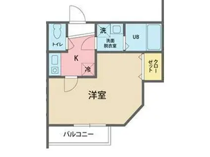 カインドネス八王子北野町(1K/1階)の間取り写真