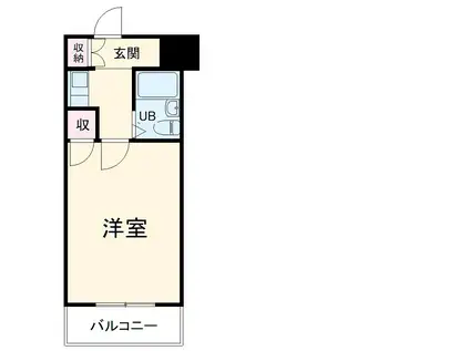 ジョルジュ磯子(1K/1階)の間取り写真