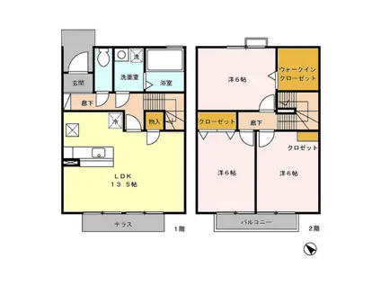 ウィルコート Minato(3LDK)の間取り写真