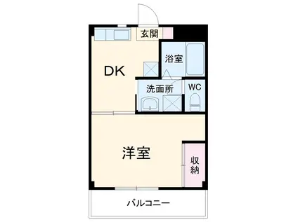 メゾネット・カイセイ2(1K/2階)の間取り写真